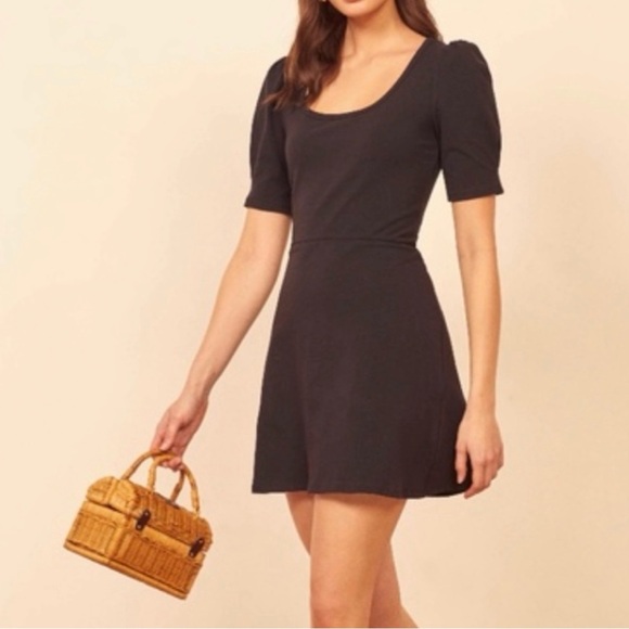 Reformation Elisha Mini Dress - Size S - Black - Picture 6 of 6